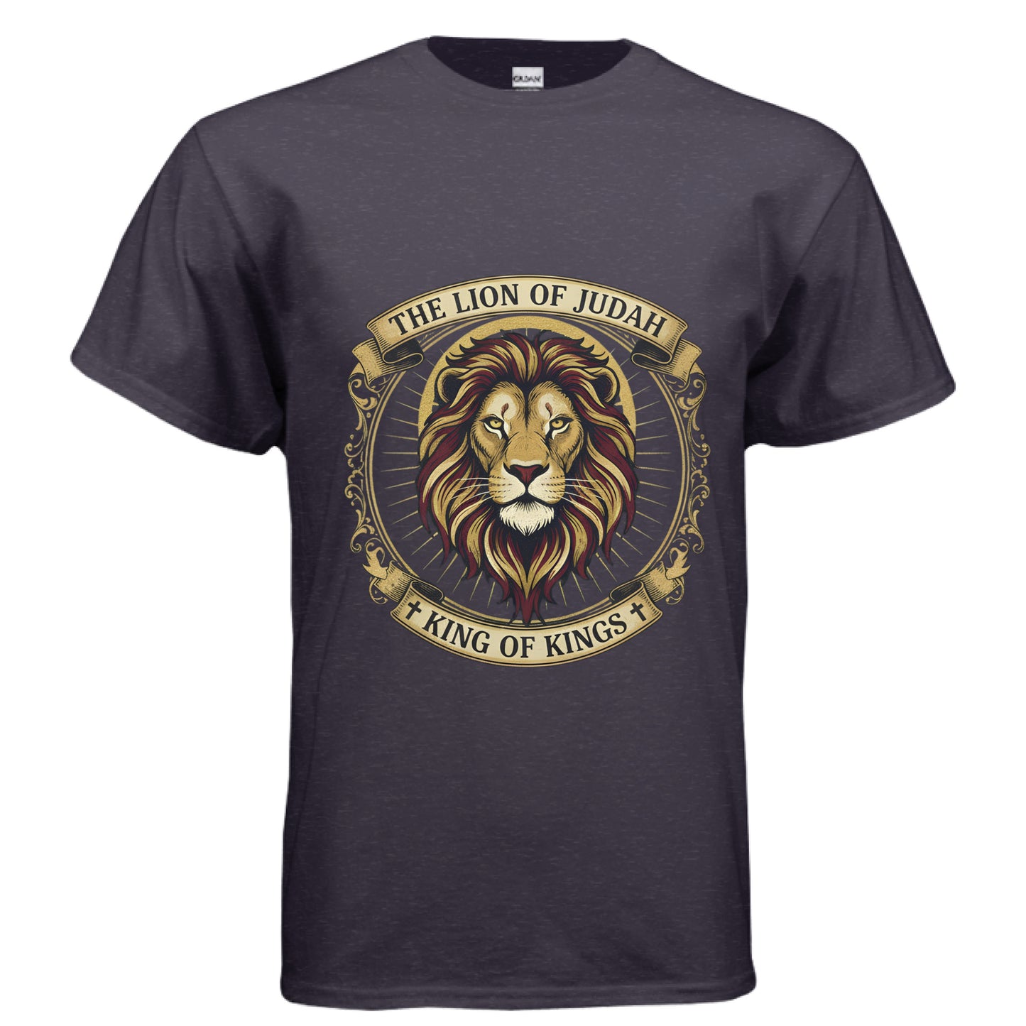 Lion of Judah King of Kings Faith T-Shirt BLACKBERRY Salvation Clothing and Accessories Apparel