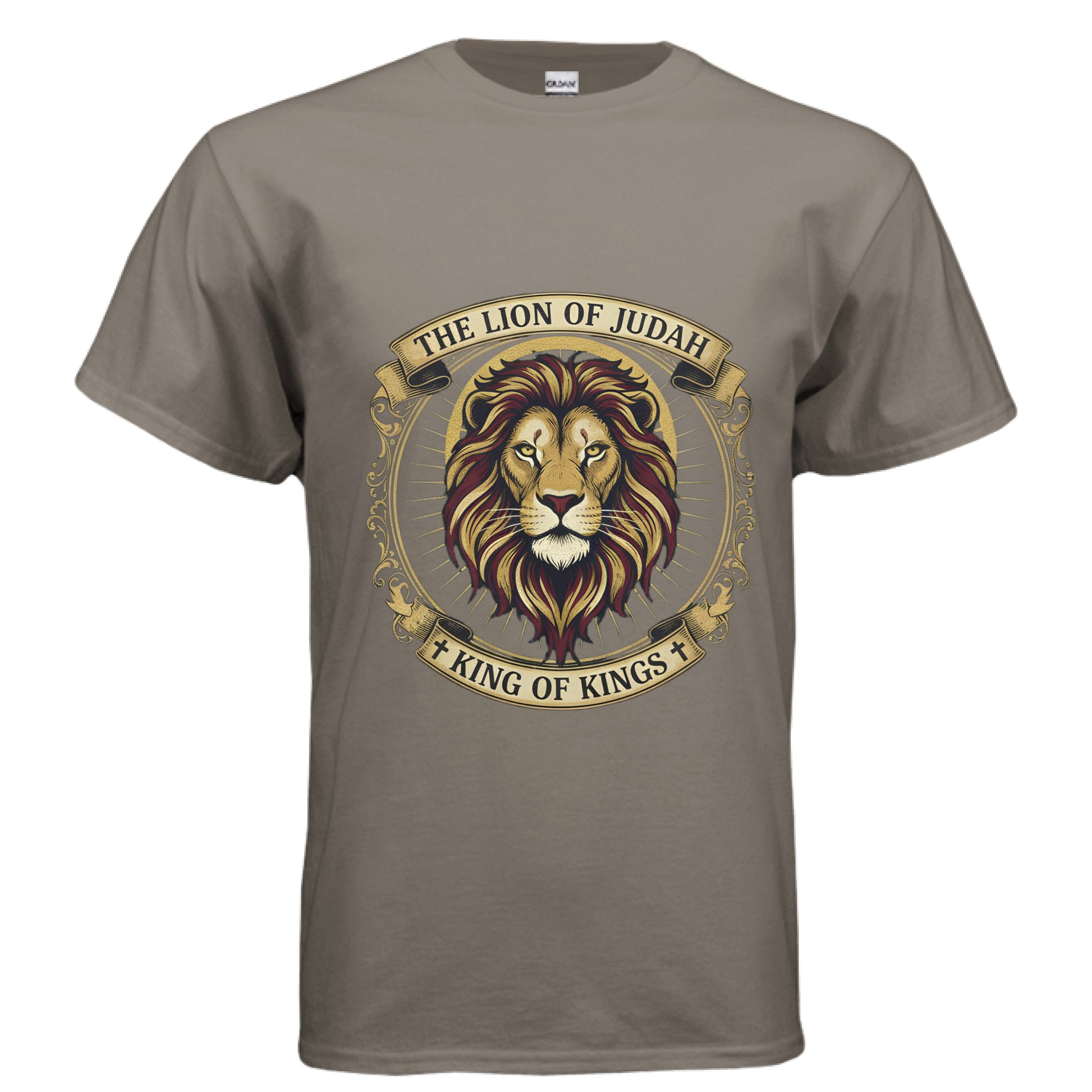 Lion of Judah King of Kings Faith T-Shirt BROWN SAVANA Salvation FaithWear Apparel