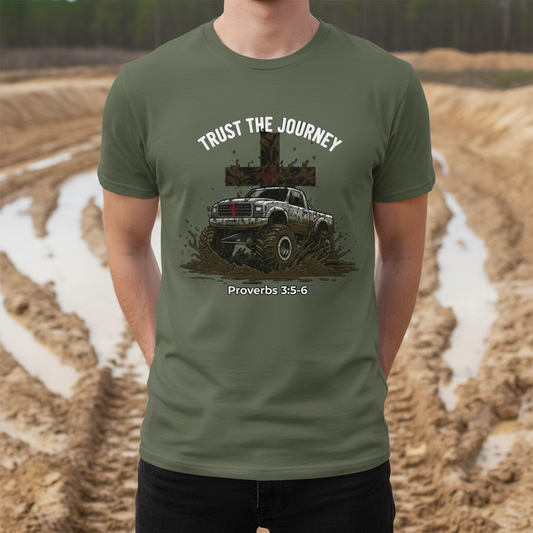 Trust the Journey Proverbs 3:5-6 off-roading Faith T-Shirt Salvation Clothing and Accessories Apparel