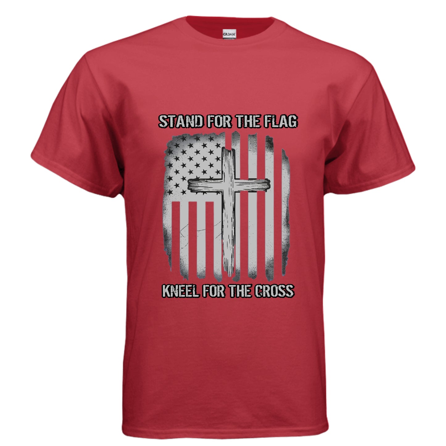 Stand for the Flag Kneel for the Cross Faith T-Shirt Salvation Clothing and Accessories Apparel