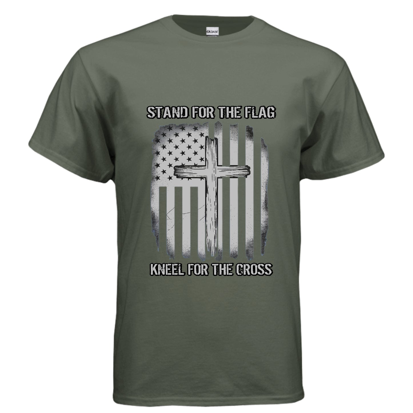 Stand for the Flag Kneel for the Cross Faith T-Shirt Salvation Clothing and Accessories Apparel