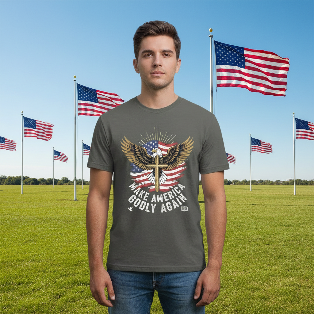 Make America Godly Again MAGA Faith T-Shirt Salvation Clothing and Accessories Apparel