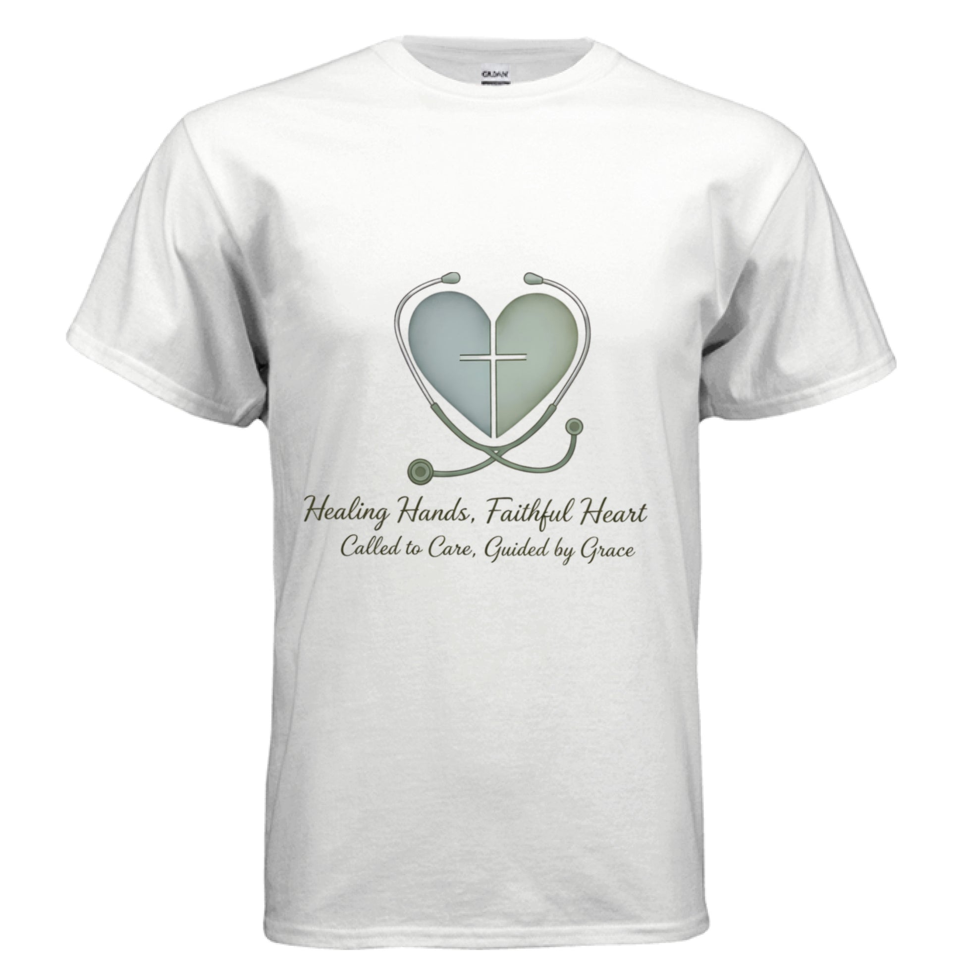 Healing Hands Nursing Faith T-Shirt WHITE Salvation Clothing and Accessories Apparel