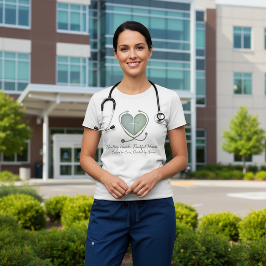 Healing Hands Nursing Faith T-Shirt Salvation Clothing and Accessories Apparel