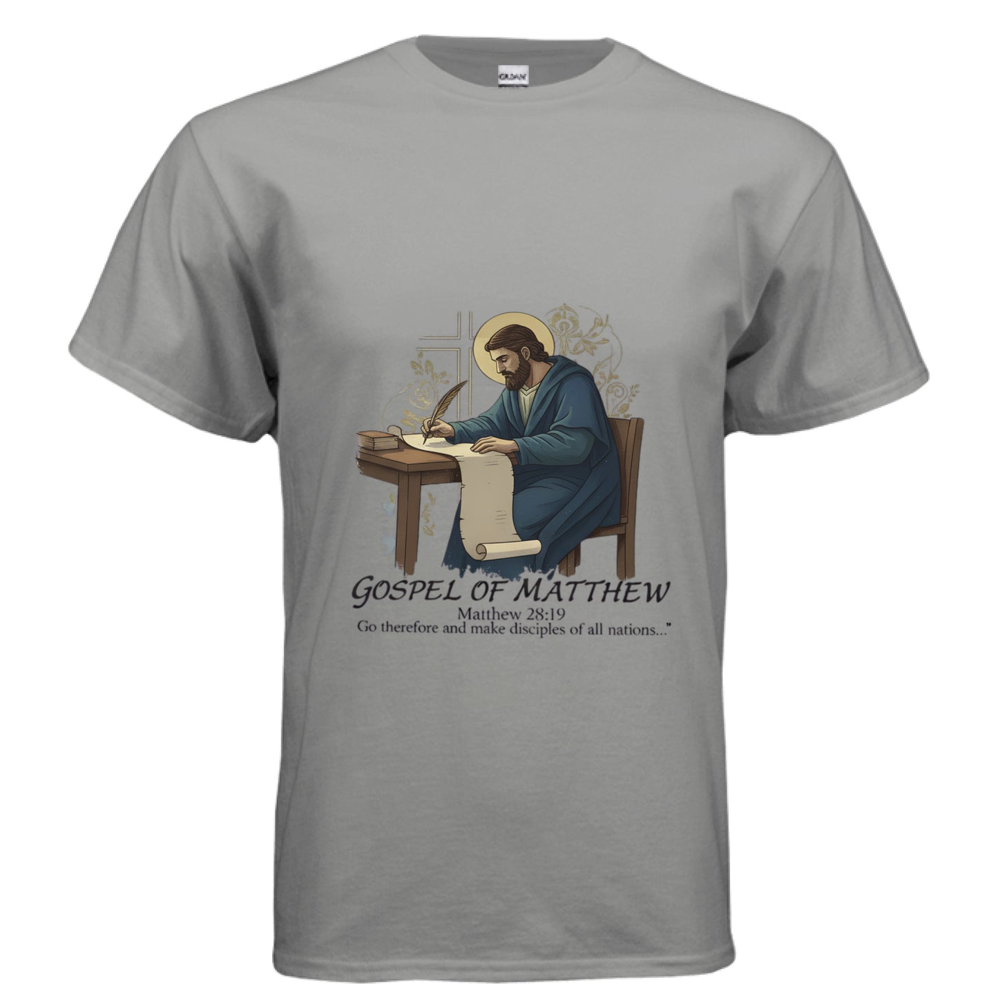 Gospel of Matthew 28:19 Faith T-Shirt GRAVEL Salvation Clothing and Accessories Apparel