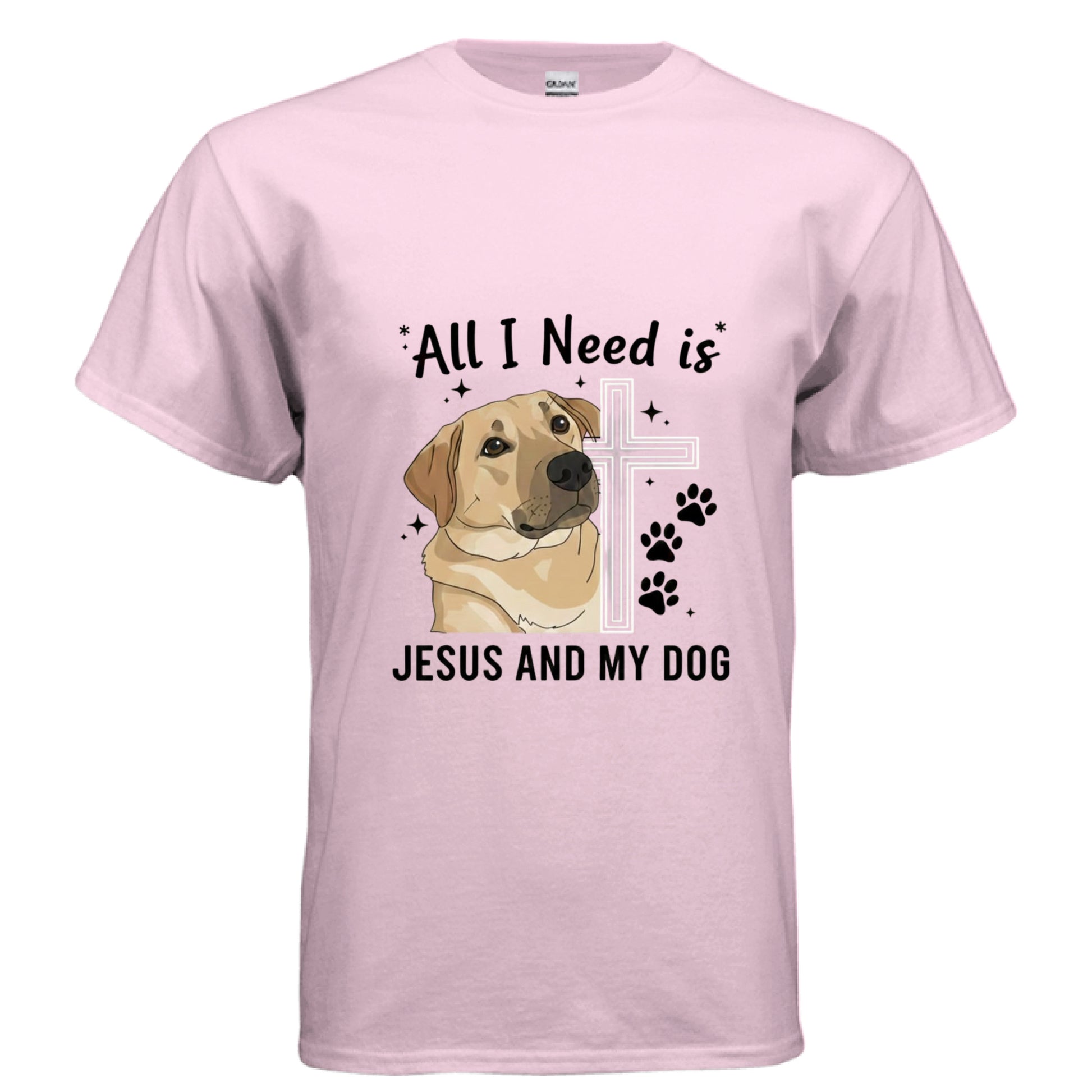 Jesus and my Dog Faith T-Shirt LIGHT PINK Salvation Clothing and Accessories Apparel
