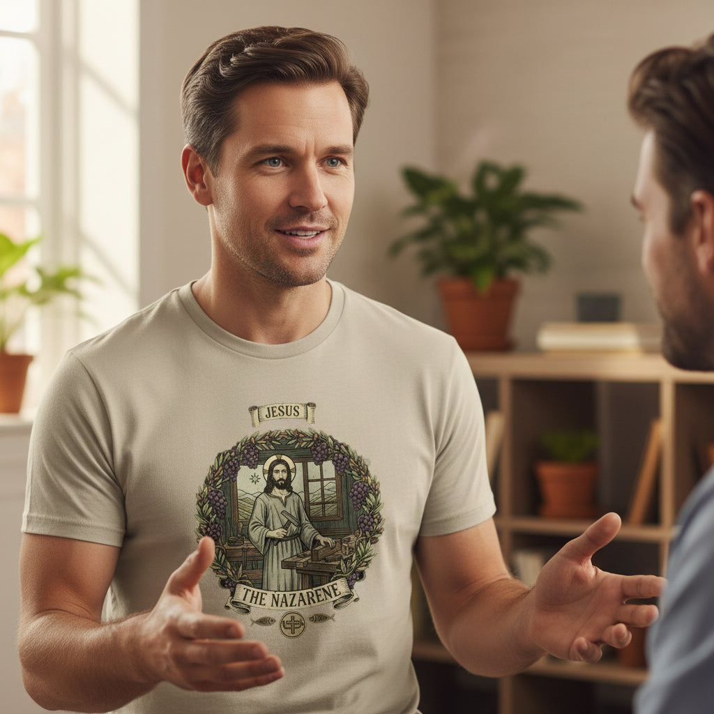 Jesus the Nazarene Faith T-Shirt SAND Salvation Clothing and Accessories Apparel