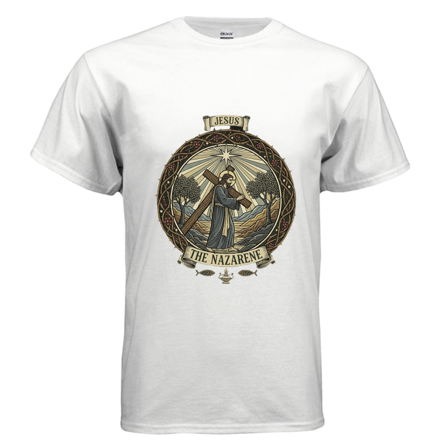 Jesus the Nazarene Faith T-Shirt WHITE Salvation Clothing and Accessories Apparel