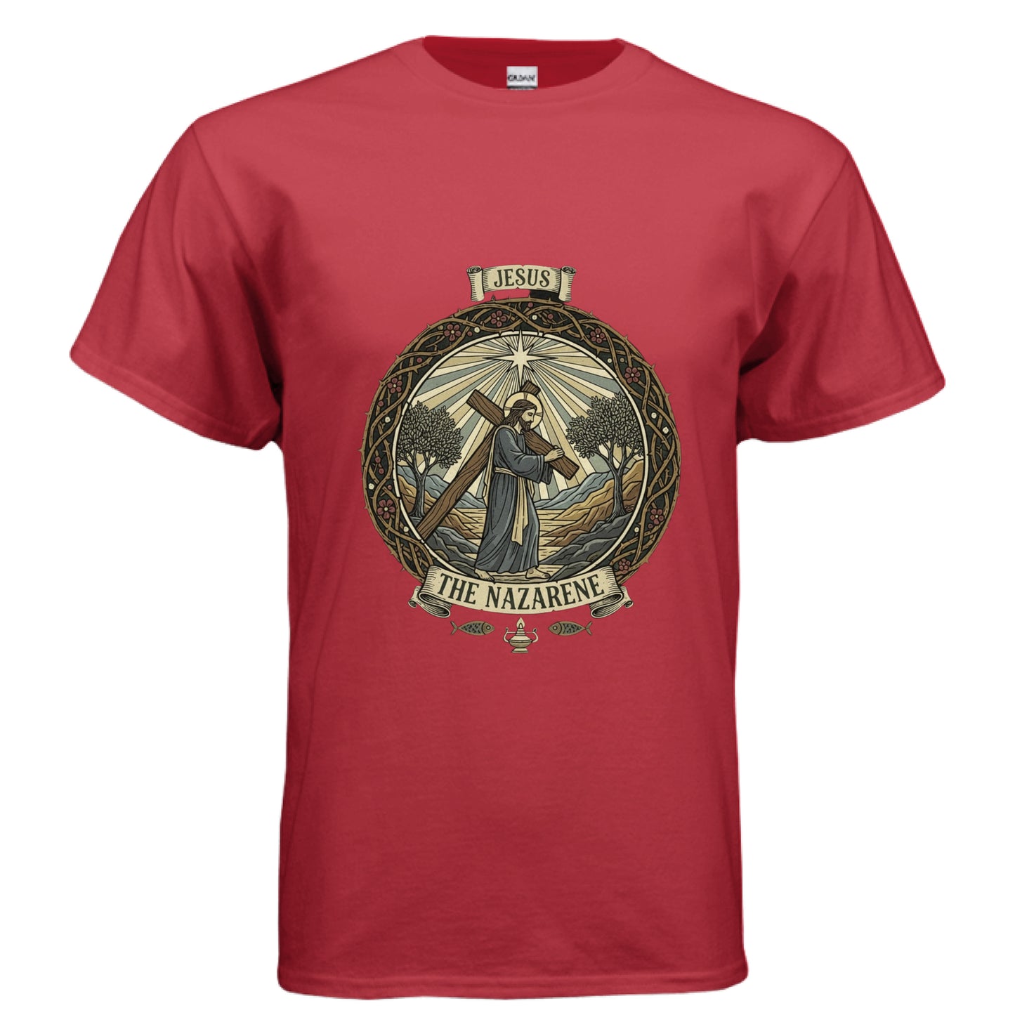 Jesus the Nazarene Faith T-Shirt RED Salvation Clothing and Accessories Apparel