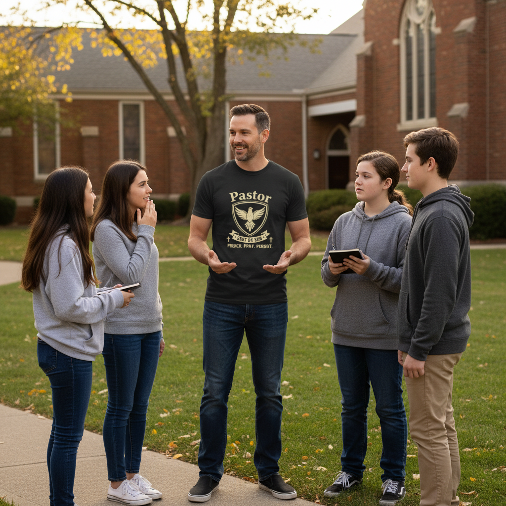 Pastor-Sent by Him Faith T-Shirt Salvation Clothing and Accessories Apparel