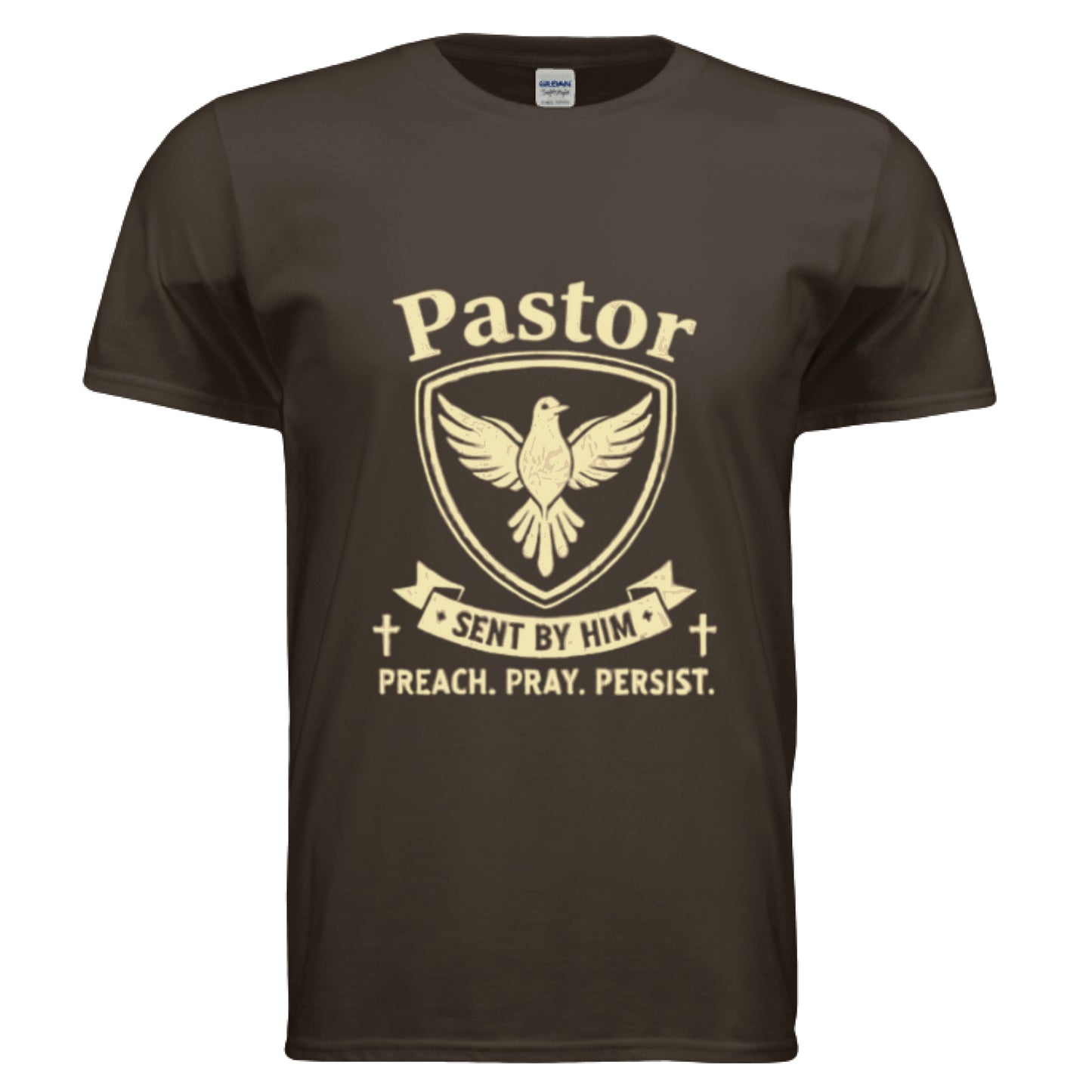 Pastor-Sent by Him Faith T-Shirt DARK CHOCOLATE Salvation Clothing and Accessories Apparel