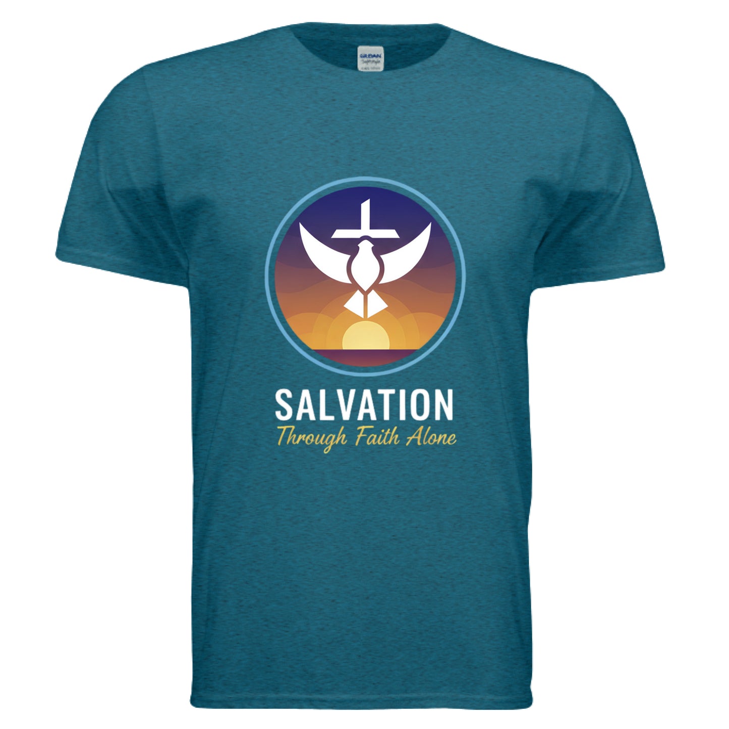 Salvation Through Faith Alone Faith T-Shirt ANTIQUE SAPPHIRE Salvation Clothing and Accessories Apparel