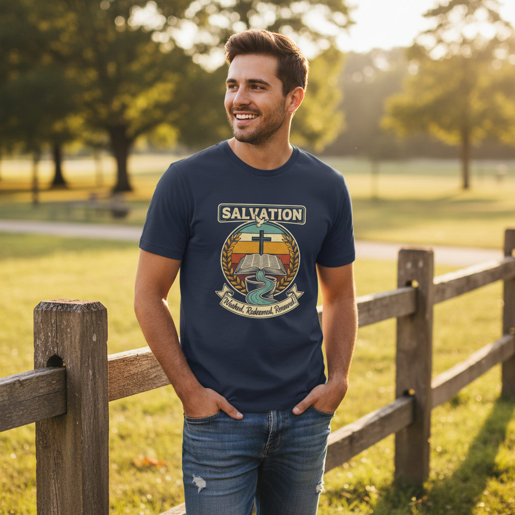 Salvation Washed Redeemed Renewed Faith T-Shirt