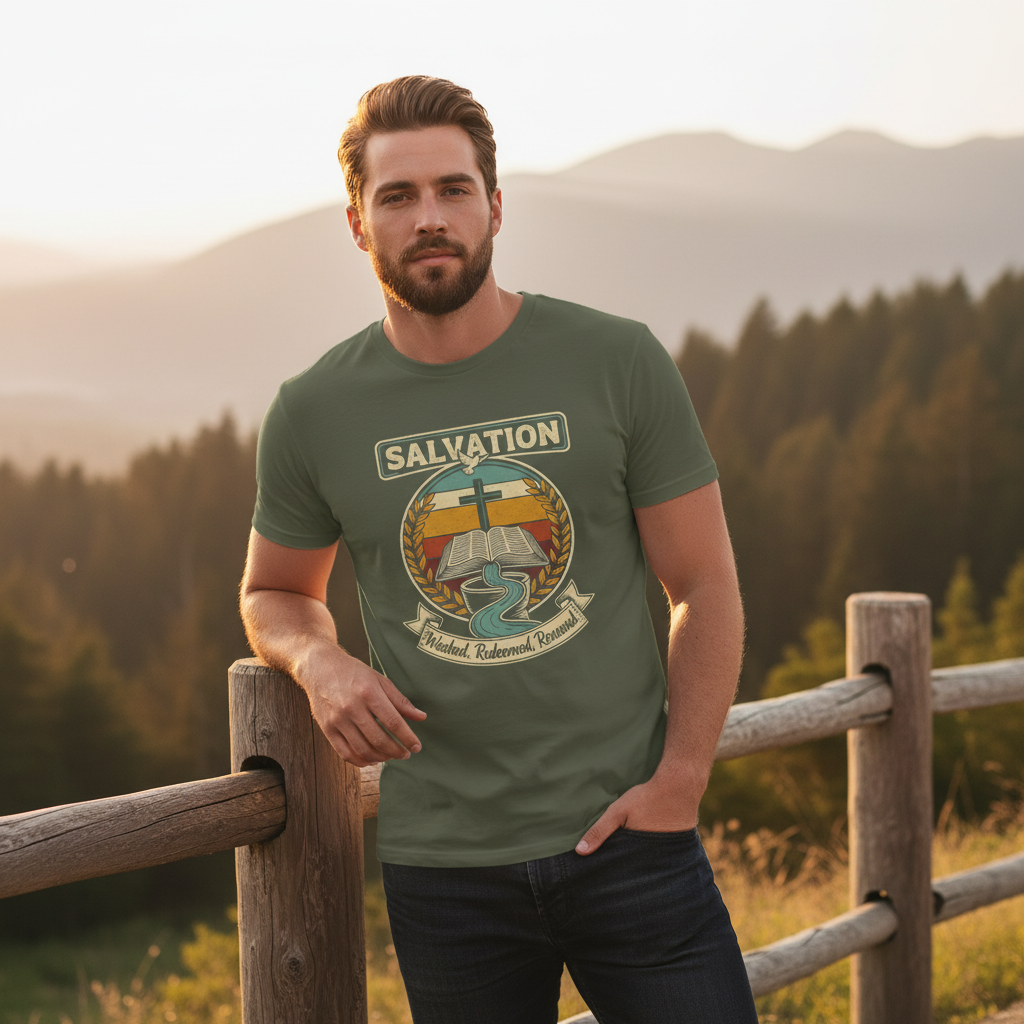 Salvation Washed Redeemed Renewed Faith T-Shirt