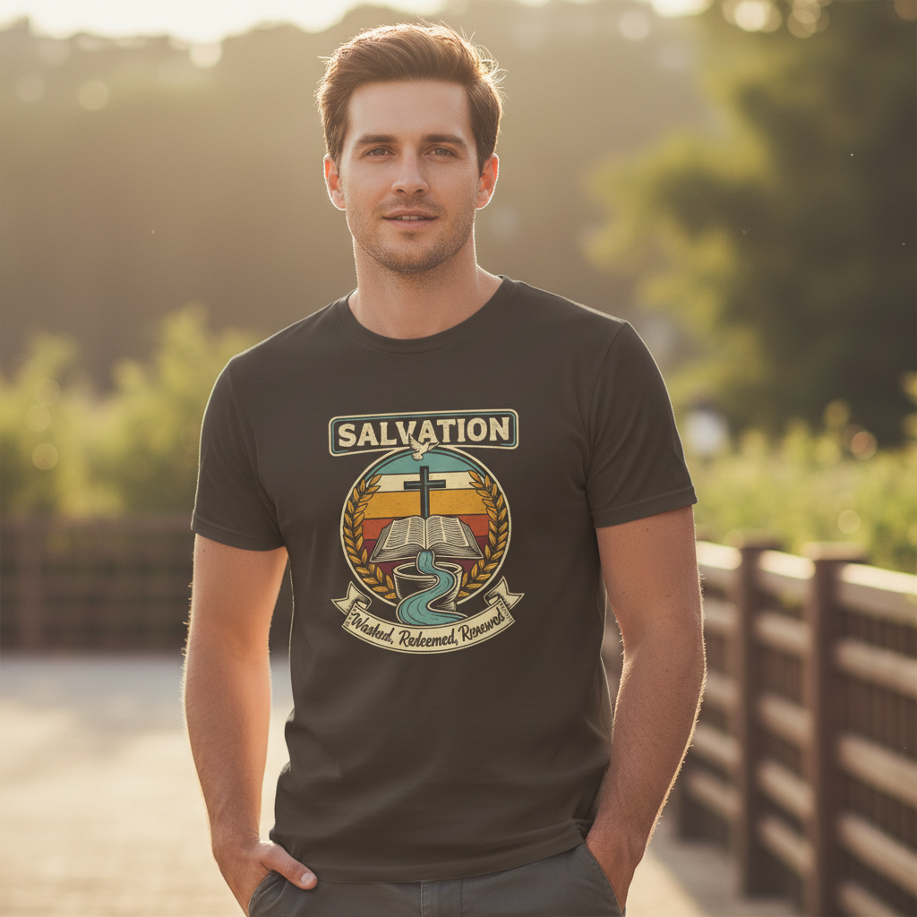 Salvation Washed Redeemed Renewed Faith T-Shirt
