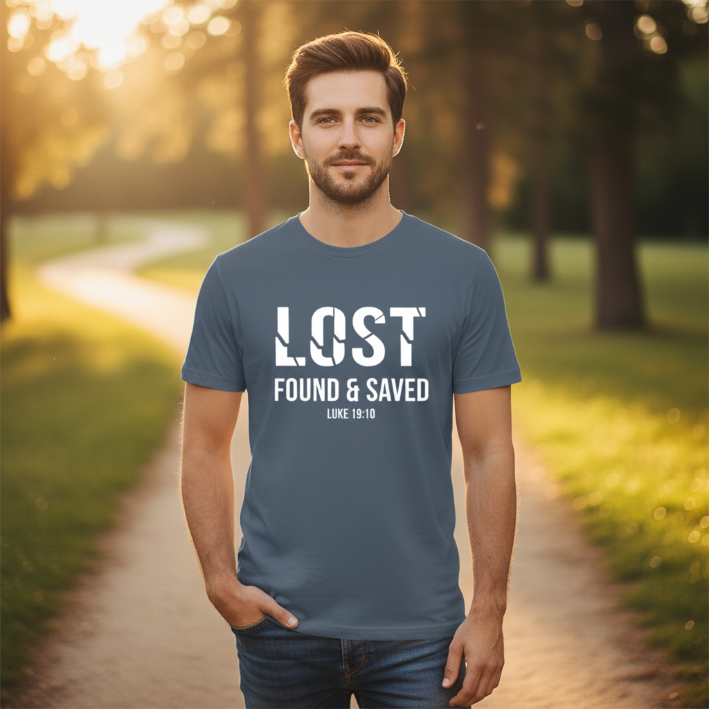 Lost Found Saved Luke 19:10 Faith T-Shirt