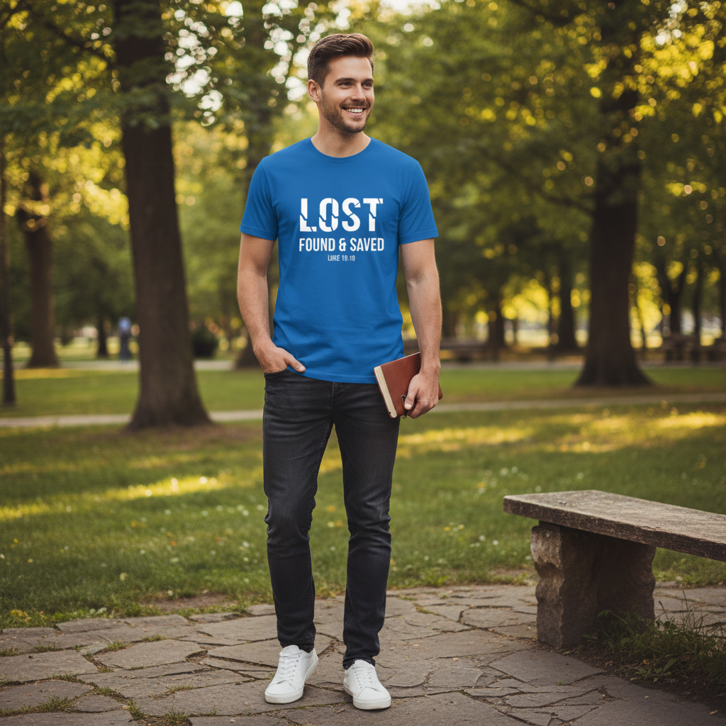 Lost Found Saved Luke 19:10 Faith T-Shirt