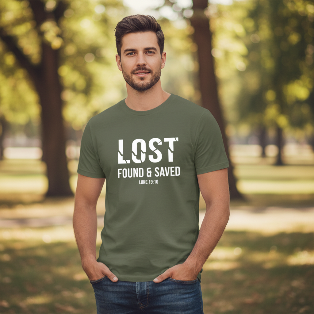 Lost Found Saved Luke 19:10 Faith T-Shirt