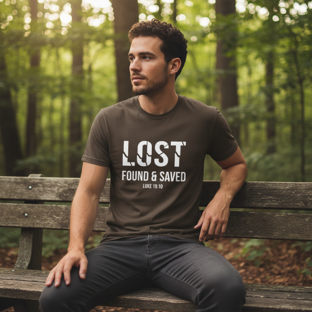 Lost Found Saved Luke 19:10 Faith T-Shirt