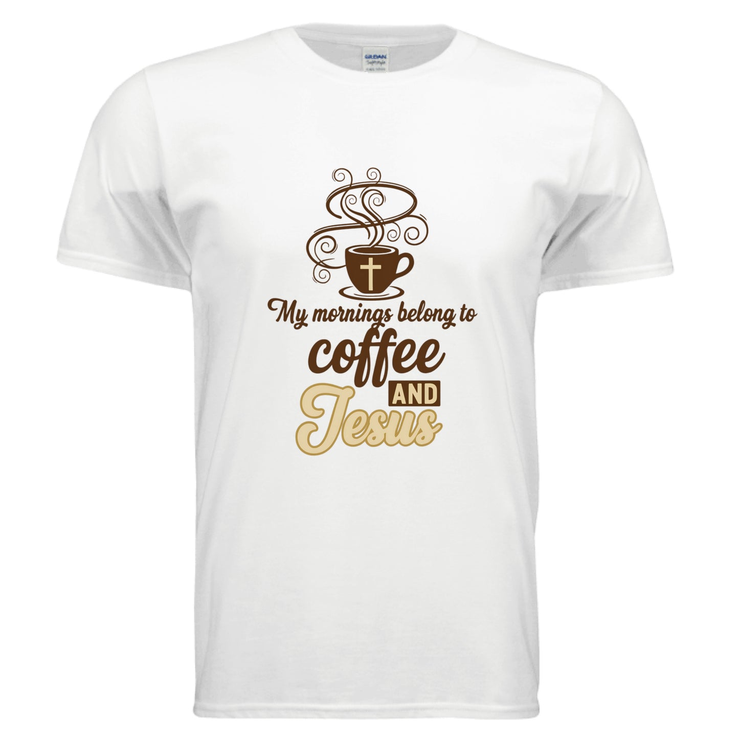 Coffee and Jesus Faith T-Shirt WHITE Salvation Clothing and Accessories Apparel