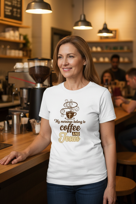 Coffee and Jesus Faith T-Shirt Salvation Clothing and Accessories Apparel