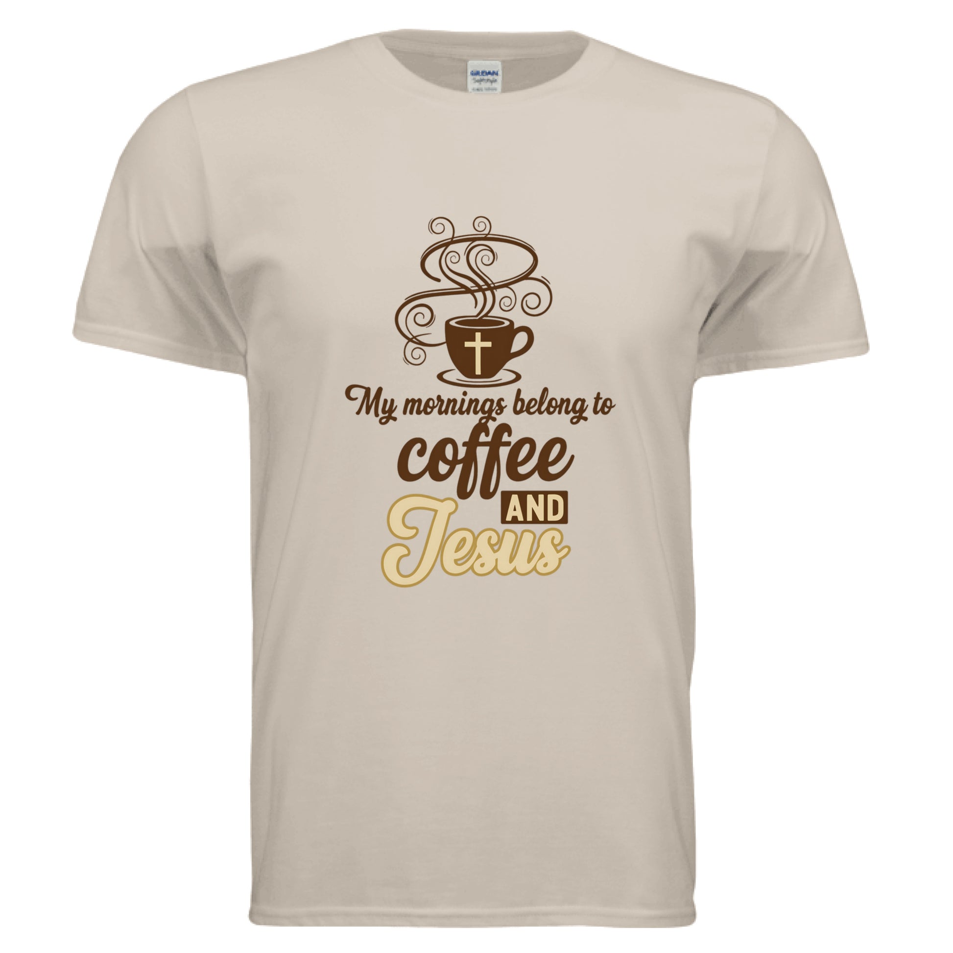 Coffee and Jesus Faith T-Shirt SAND Salvation FaithWear Apparel