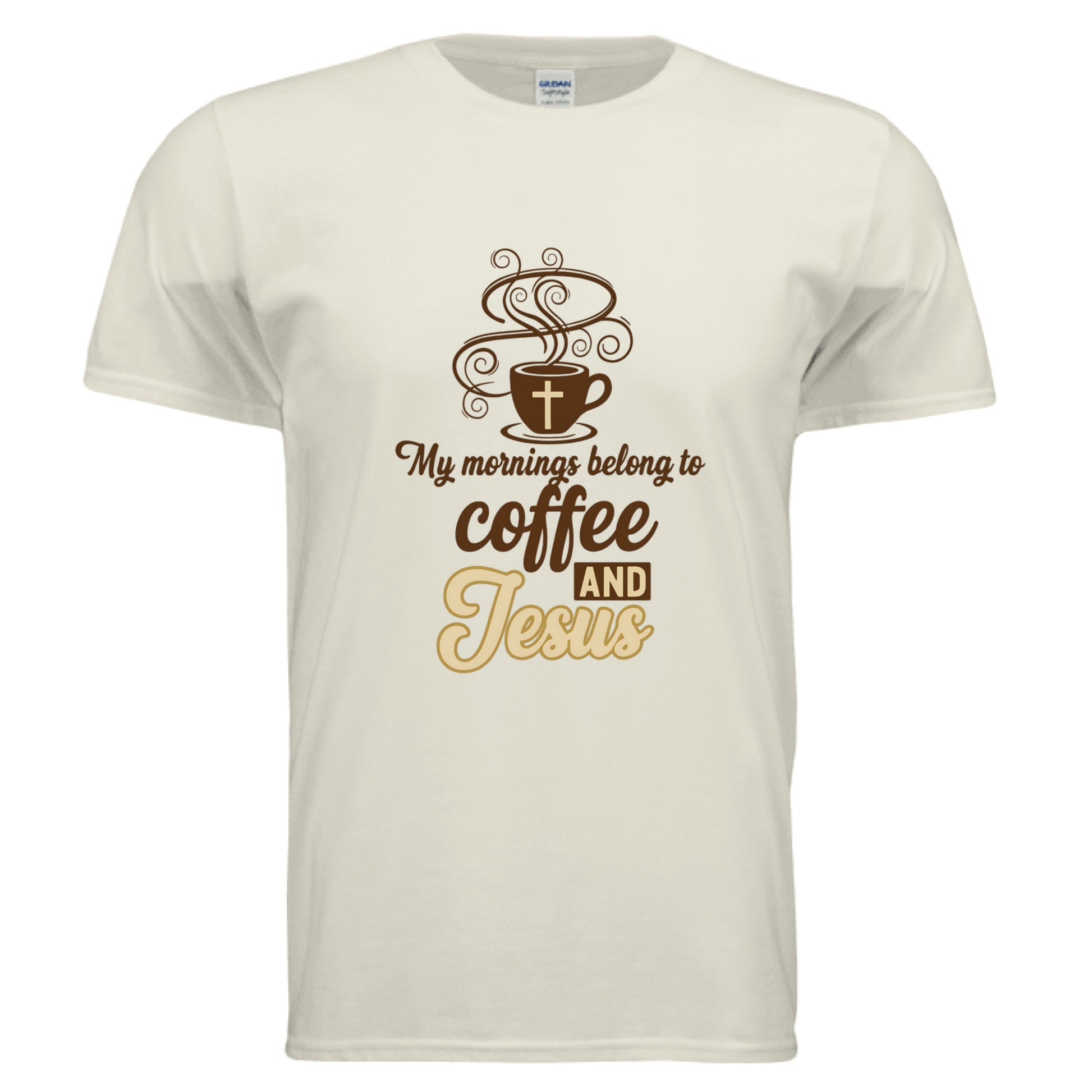 Coffee and Jesus Faith T-Shirt NATURAL Salvation FaithWear Apparel