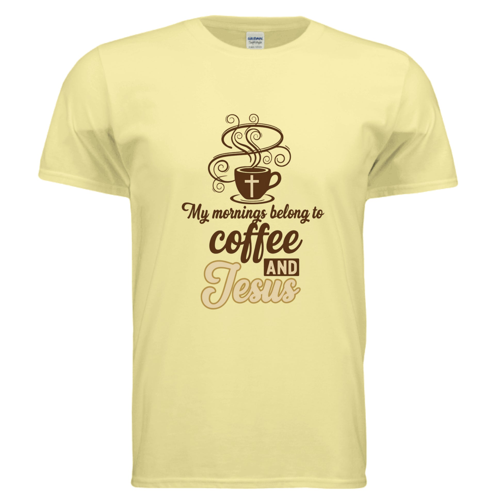 Coffee and Jesus Faith T-Shirt CORNSILK Salvation FaithWear Apparel
