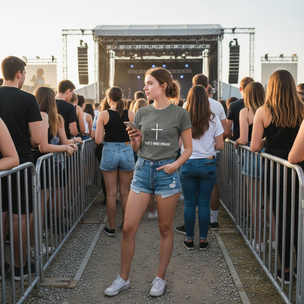 That's Who I Praise Faith T-Shirt (Brandon Lake Inspired) CHARCOAL Salvation Clothing and Accessories Apparel