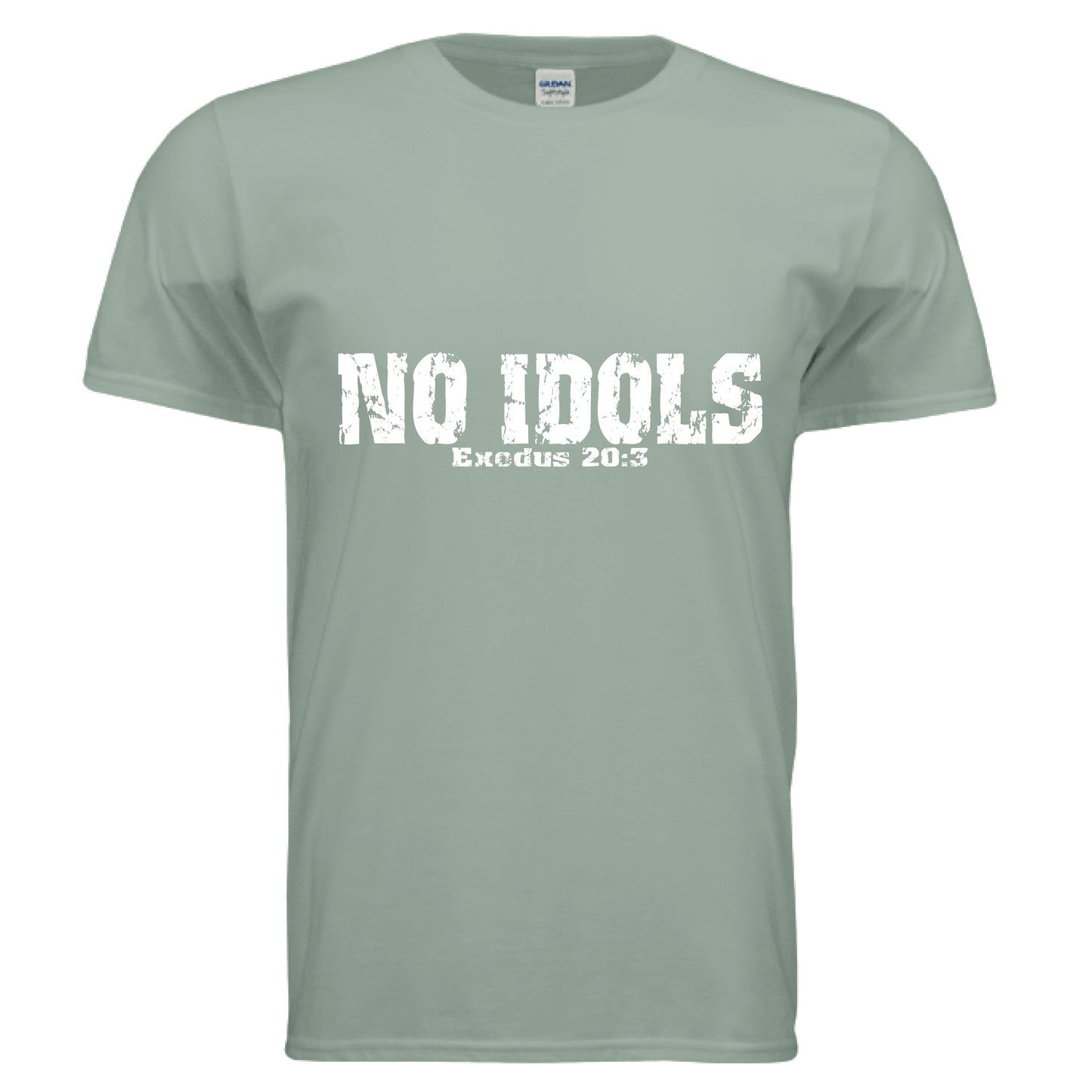 No Idols Exodus 20:3 Faith T-Shirt (Brandon Lake Inspired) Sage Salvation Clothing and Accessories Apparel