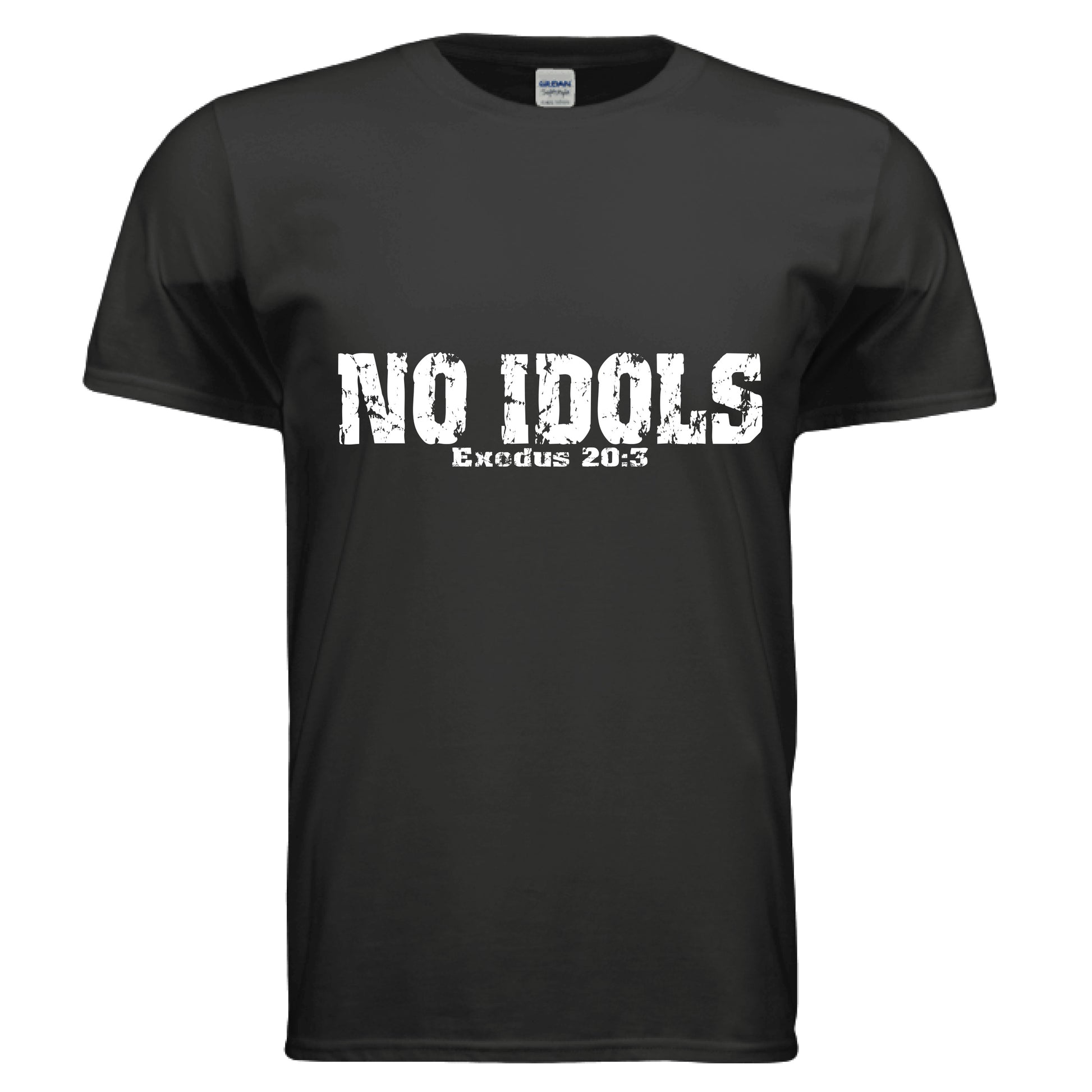 No Idols Exodus 20:3 Faith T-Shirt (Brandon Lake Inspired) BLACK Salvation Clothing and Accessories Apparel