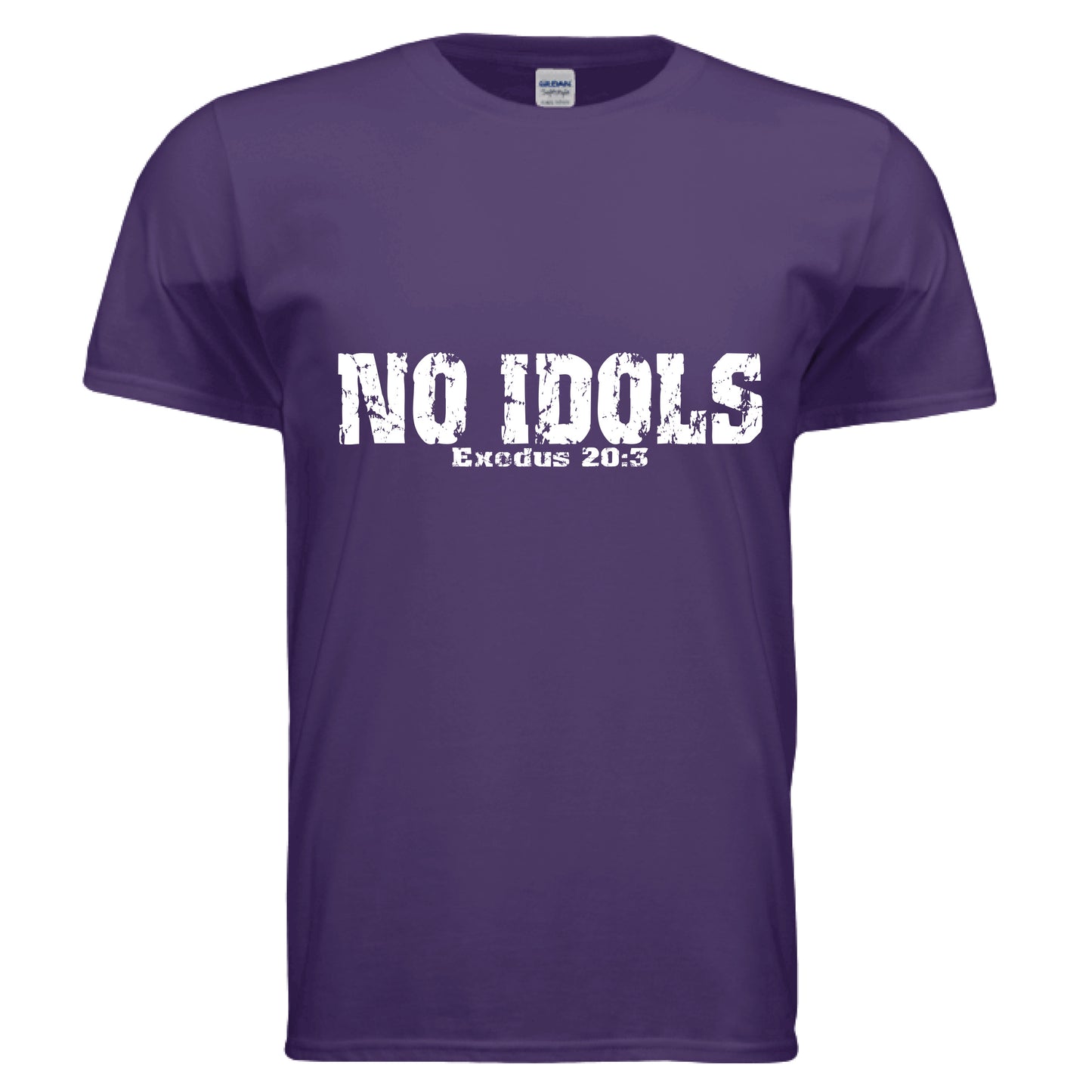No Idols Exodus 20:3 Faith T-Shirt (Brandon Lake Inspired) PURPLE Salvation Clothing and Accessories Apparel