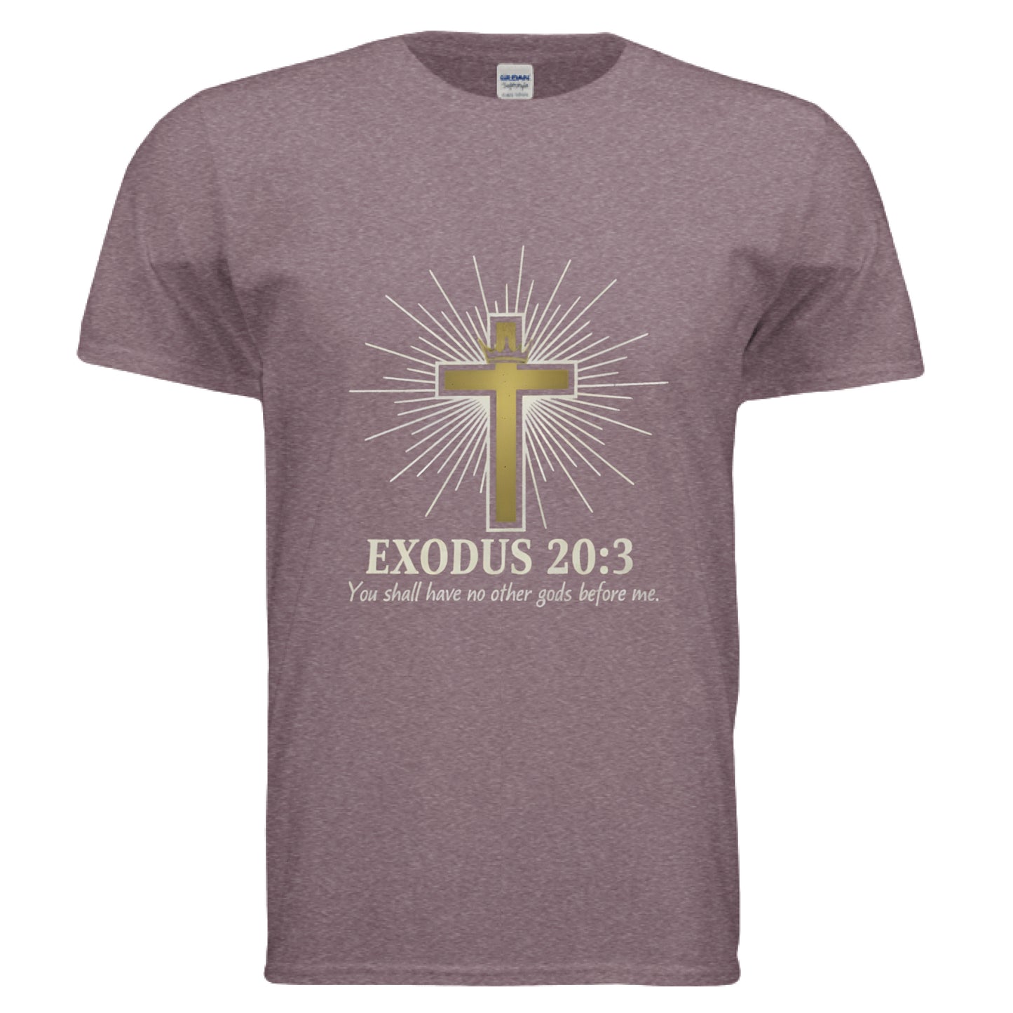 No Idols Exodus 20:3 Faith T-Shirt HEATHER MAROON Salvation Clothing and Accessories Apparel