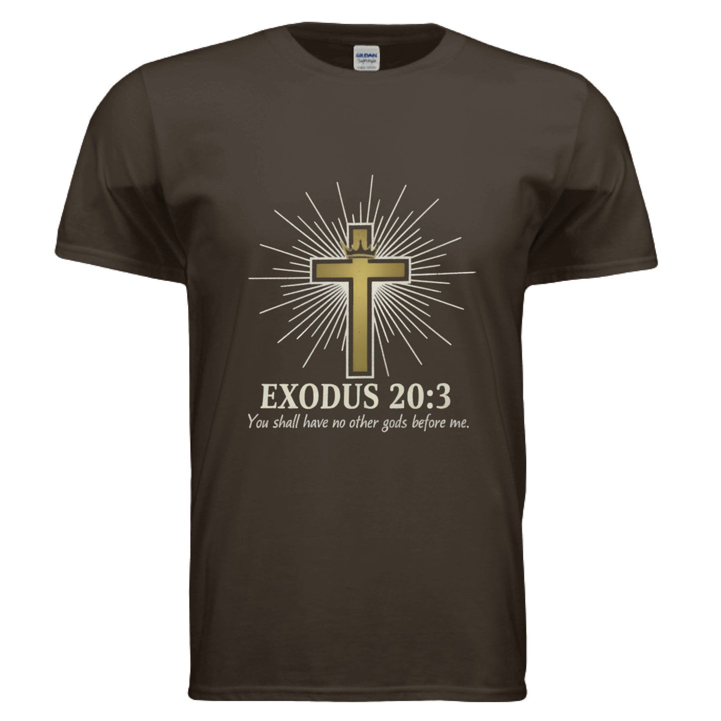 No Idols Exodus 20:3 Faith T-Shirt DARK CHOCOLATE Salvation Clothing and Accessories Apparel