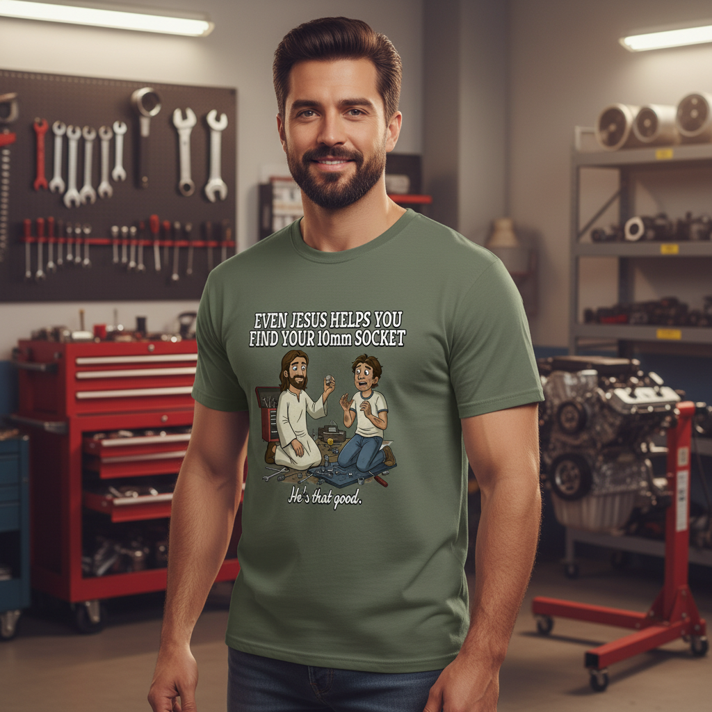 Jesus 10mm Socket Faith T-Shirt