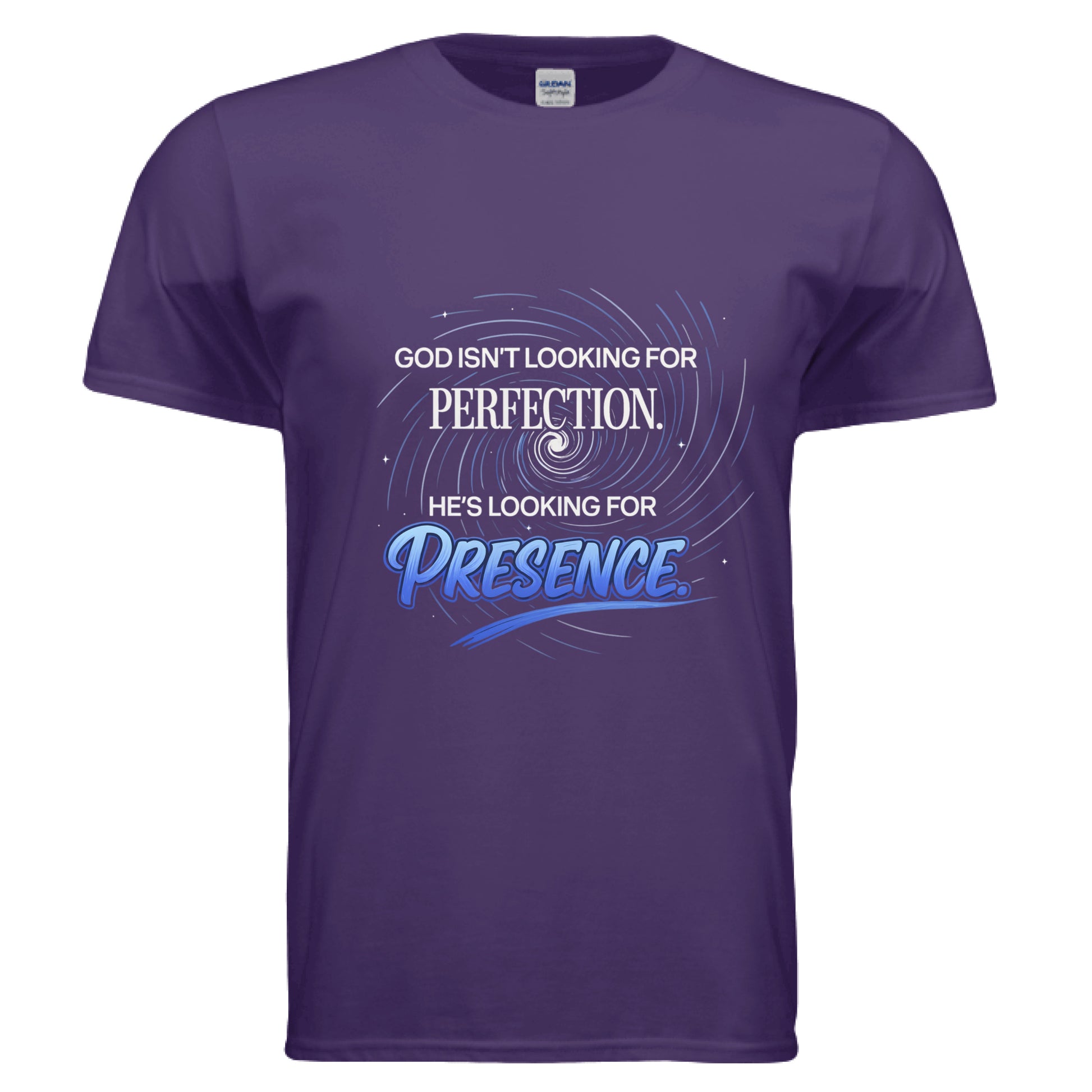 God isn't looking for Perfection Faith T-Shirt PURPLE Salvation FaithWear
