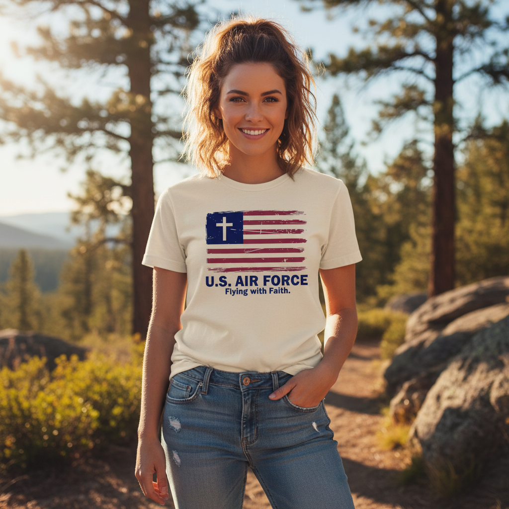 Flying with Faith T-Shirt (Air Force)