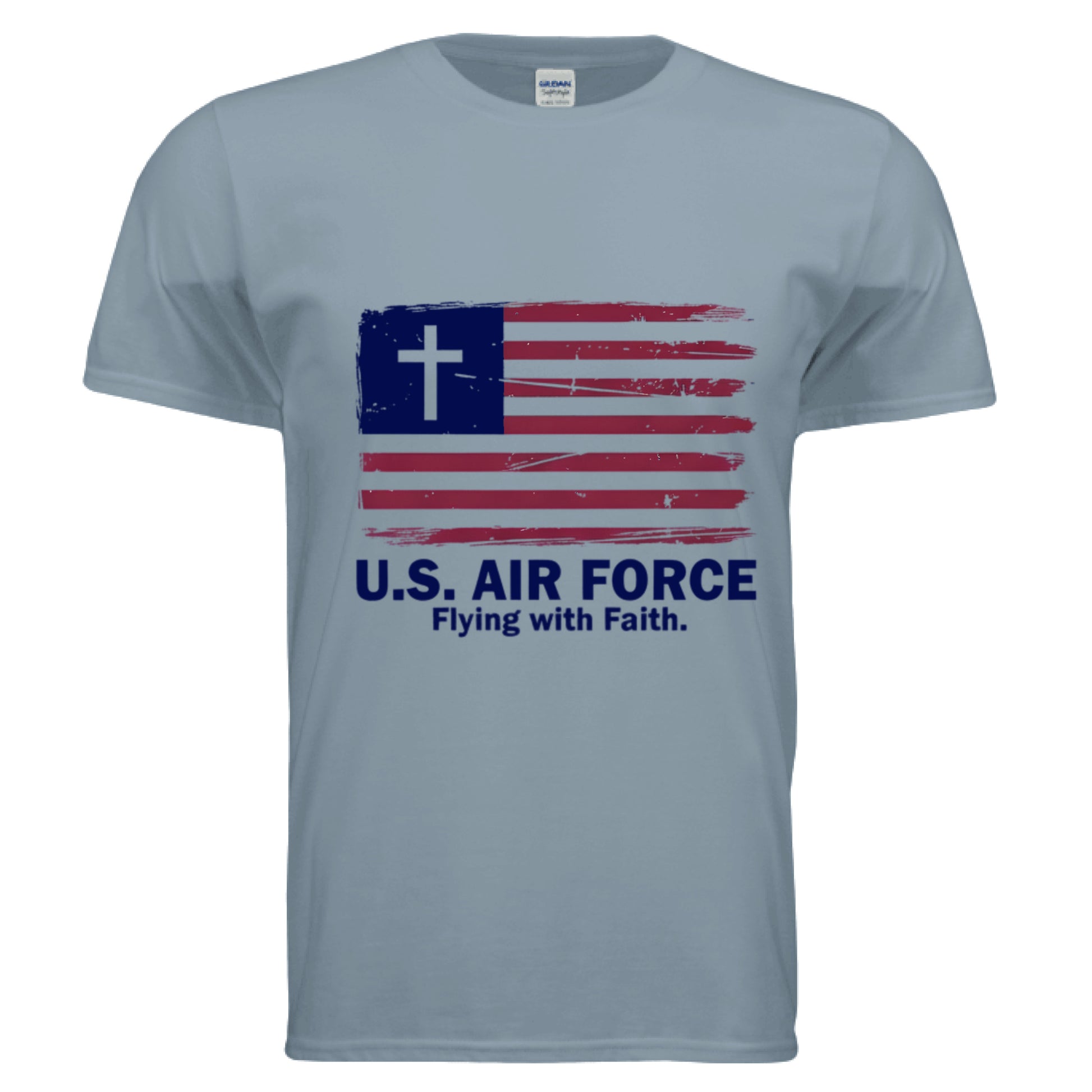 Flying with Faith Faith T-Shirt (Air Force) Stone Blue Salvation FaithWear Apparel