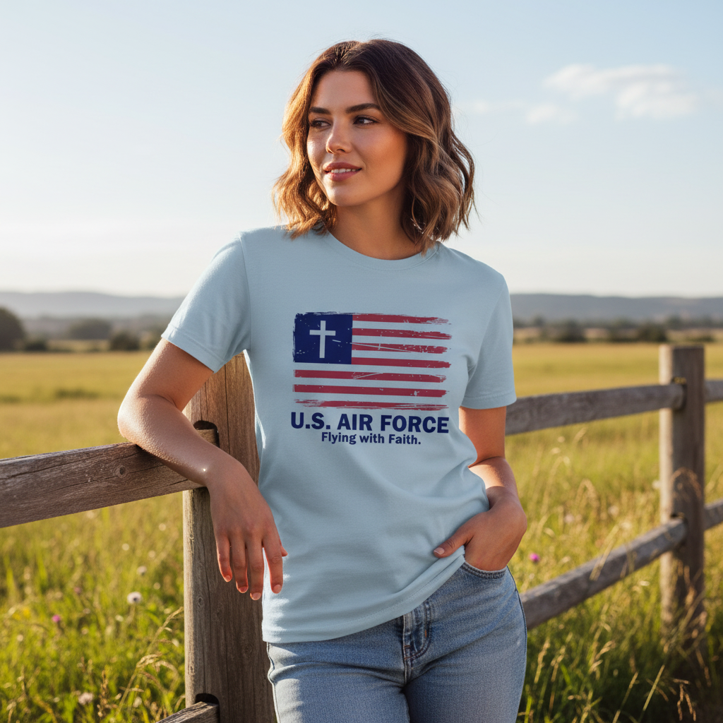 Flying with Faith T-Shirt (Air Force)