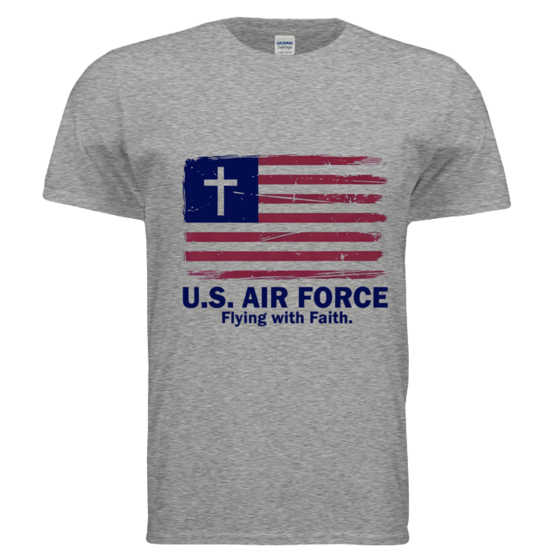 Flying with Faith Faith T-Shirt (Air Force) GRAPHITE HEATHER Salvation FaithWear Apparel