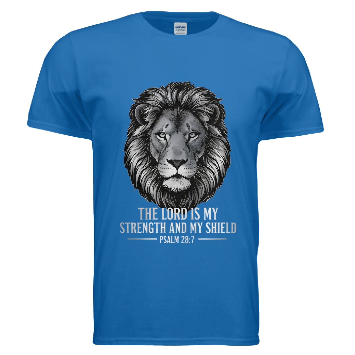 The Lord is my Strength and Shield Psalm 28:7 Faith T-Shirt (Police) ROYAL Salvation Clothing and Accessories Apparel