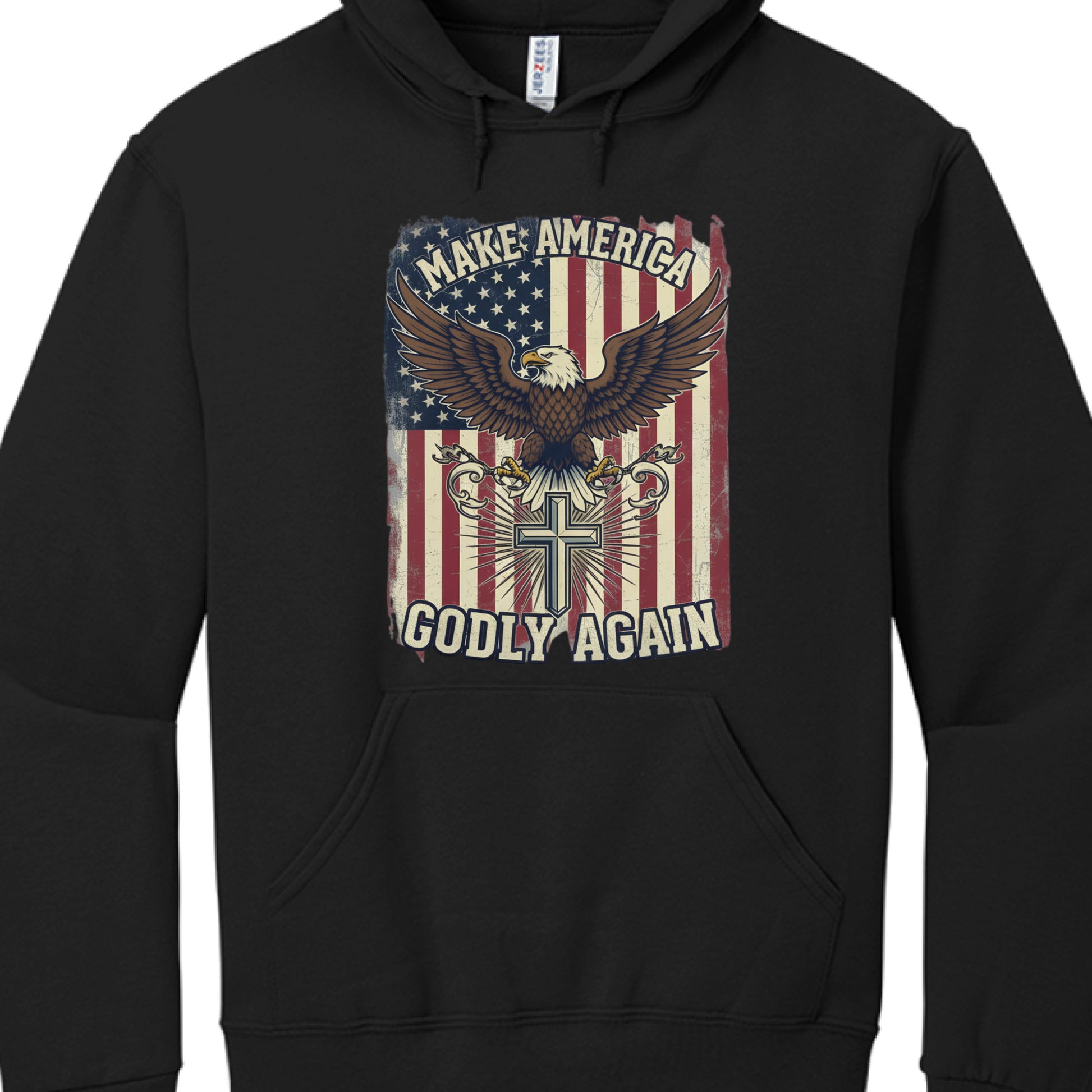 Make America Godly Again-Hoodie BLACK Salvation Clothing and Accessories Apparel
