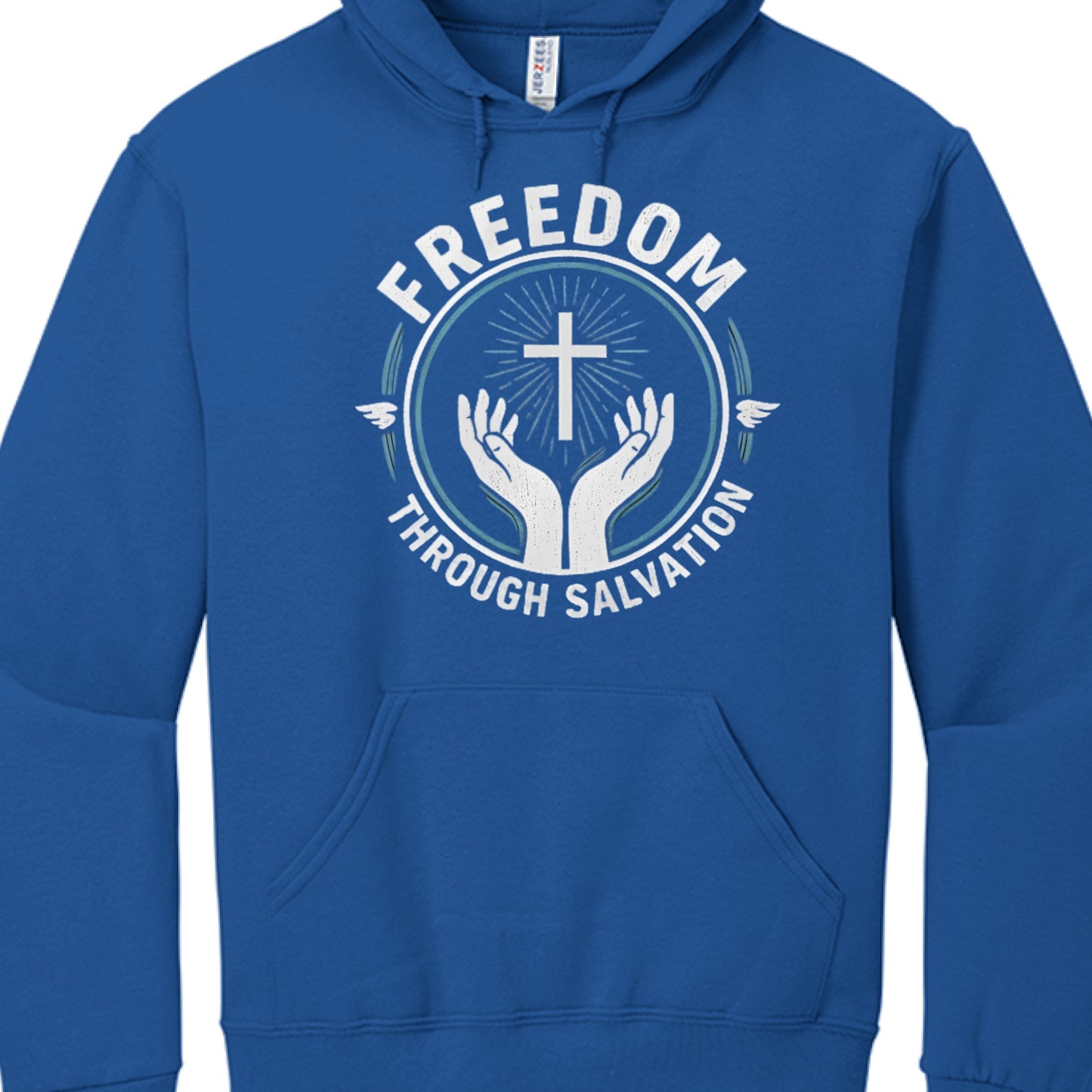 Freedom Through Salvation-Hoodie ROYAL Salvation Clothing and Accessories Apparel