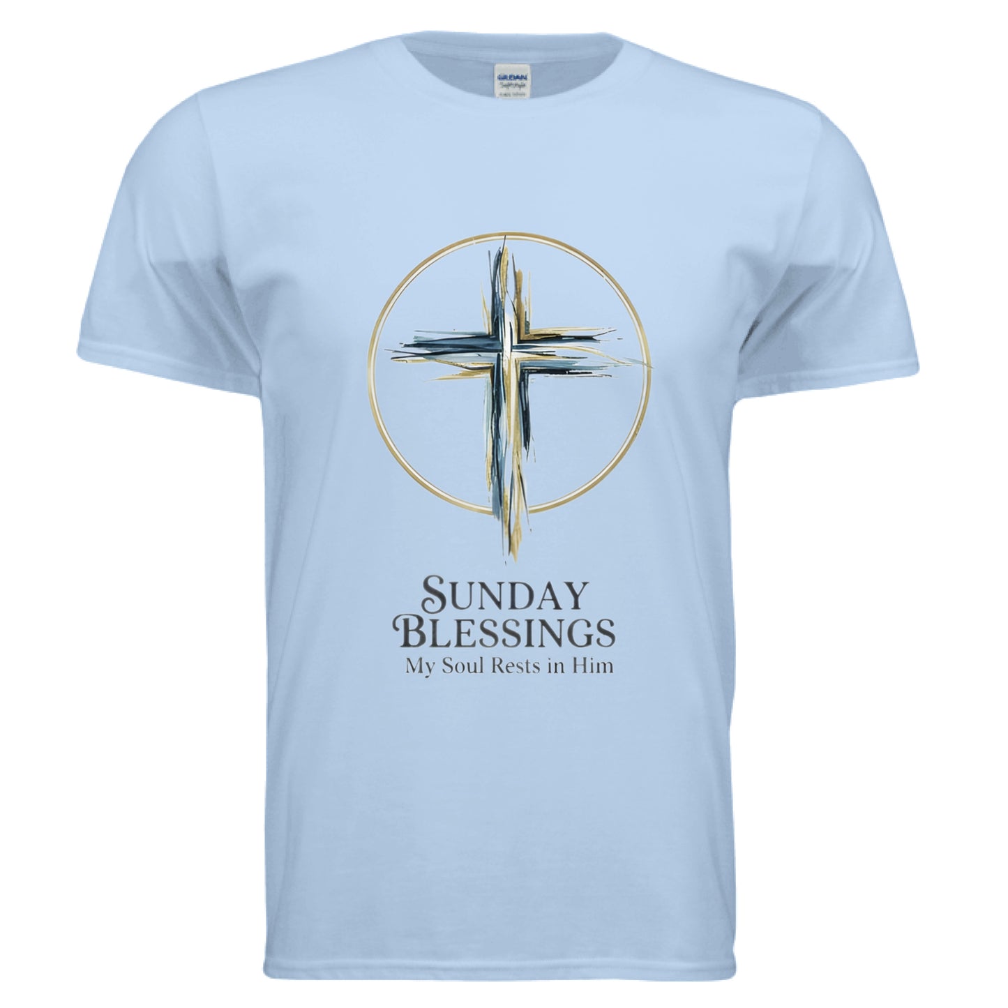 Sunday Blessing Faith T-Shirt LIGHT BLUE Salvation Clothing and Accessories Apparel