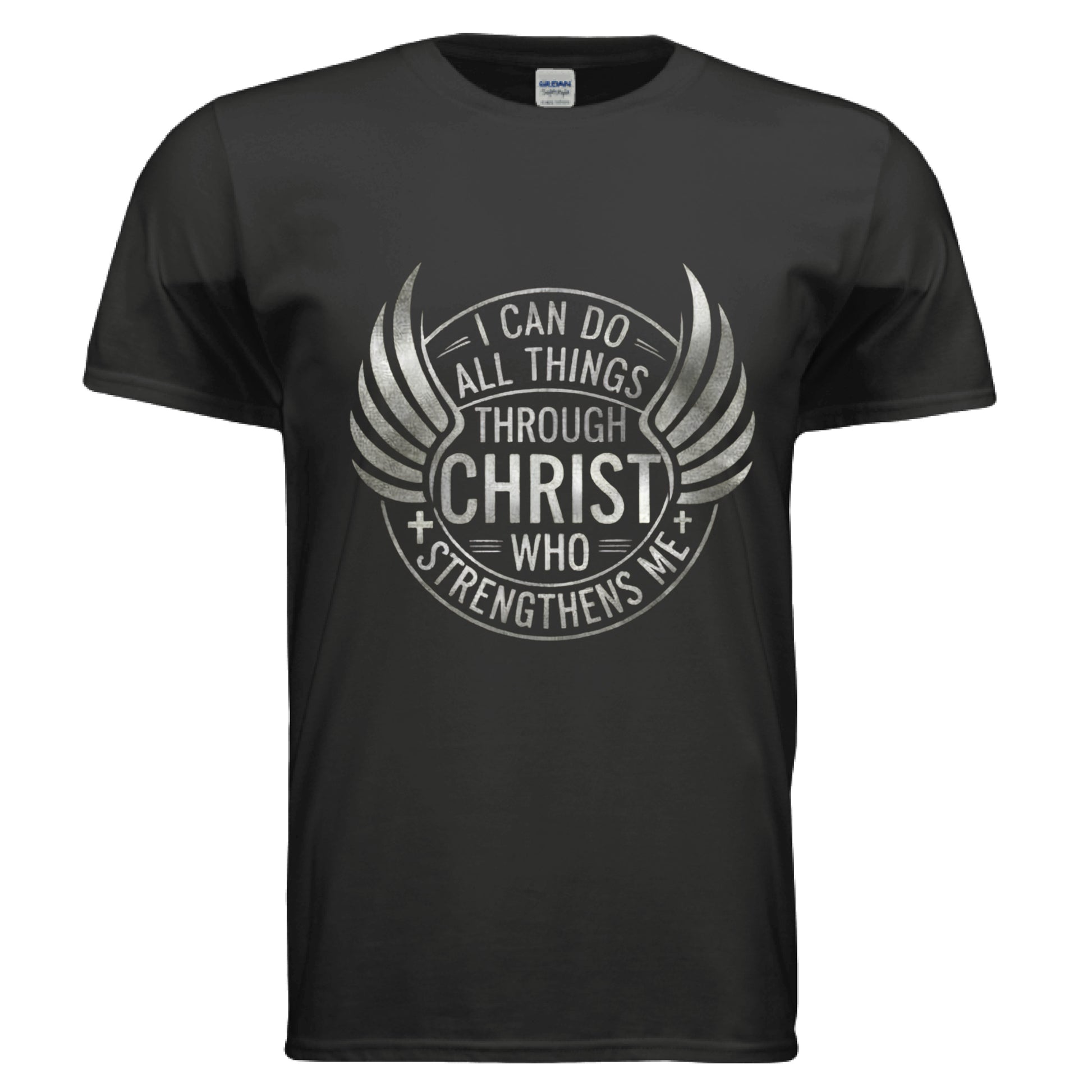I Can Do All Things Trough Christ Faith T-Shirt BLACK Salvation Clothing and Accessories Apparel