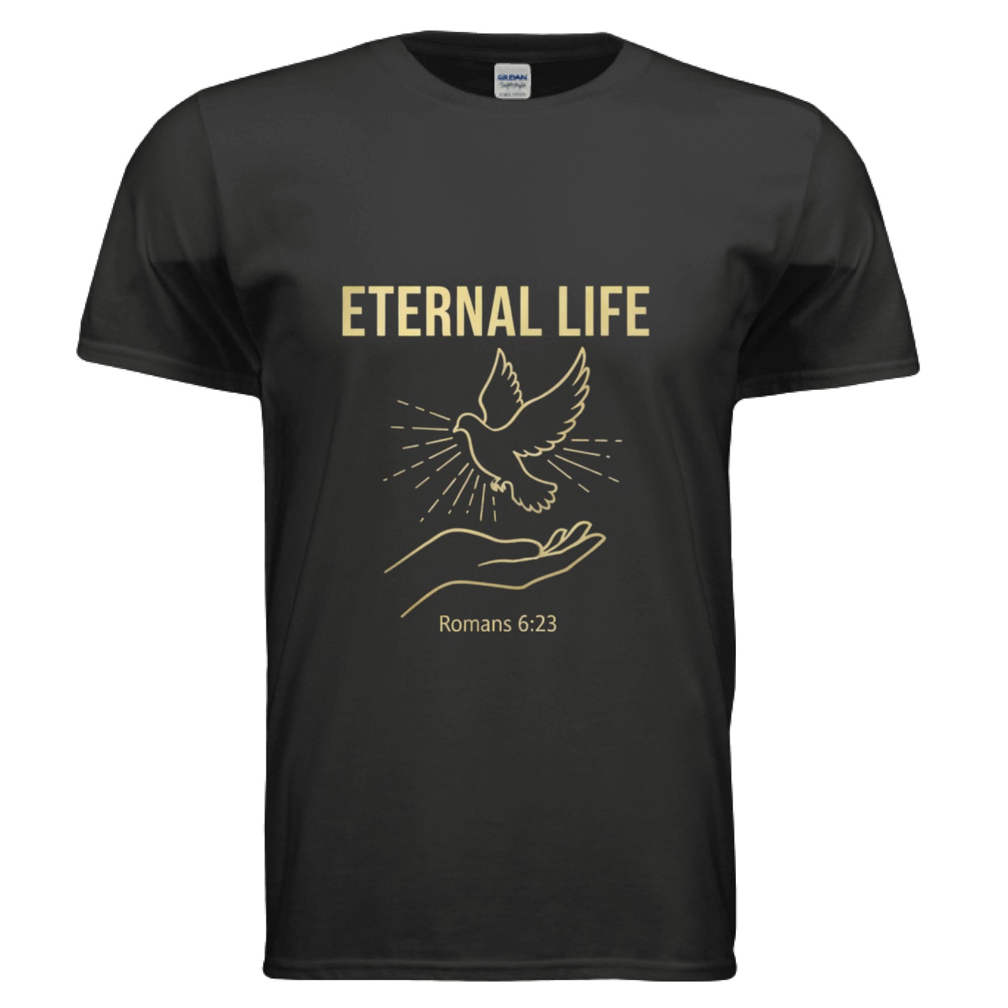 Eternal Life Romans 6:23 Faith T-Shirt BLACK Salvation Clothing and Accessories Apparel