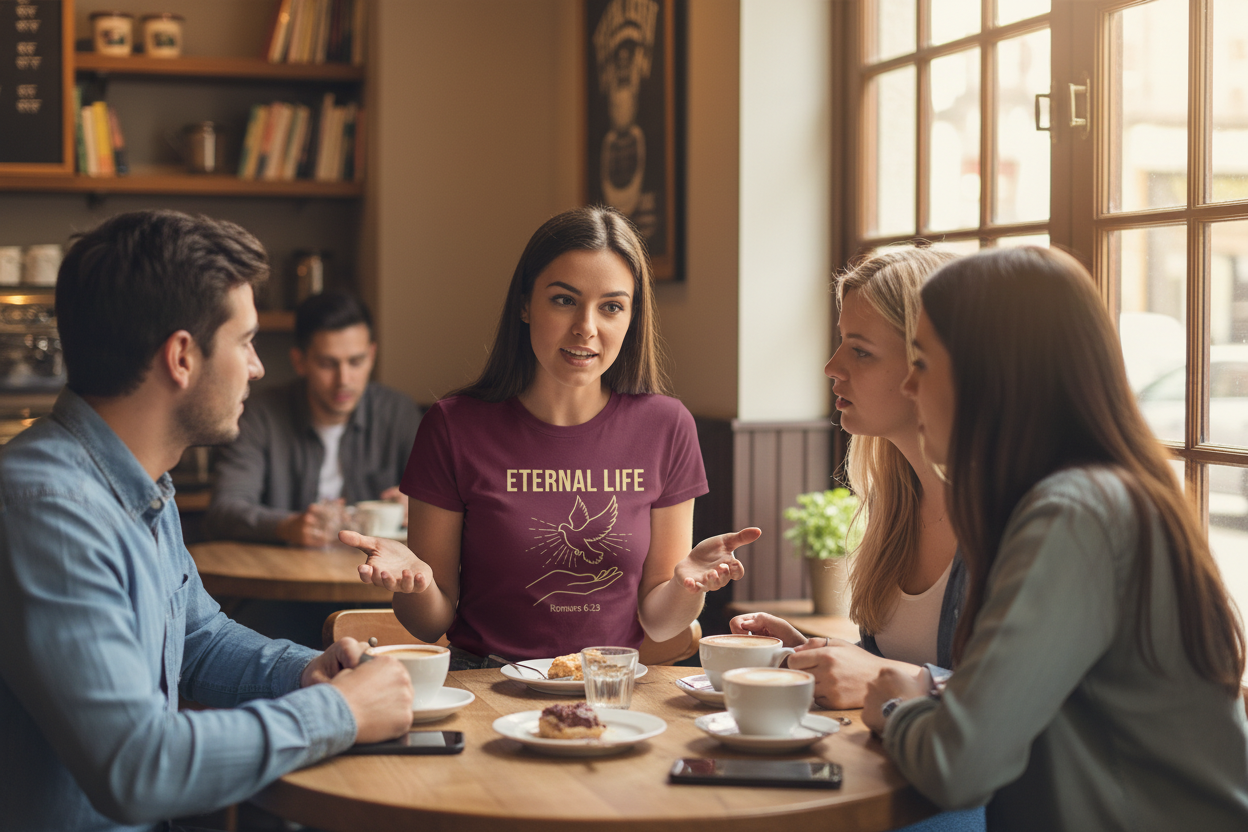 Eternal Life Romans 6:23 Faith T-Shirt Salvation Clothing and Accessories Apparel