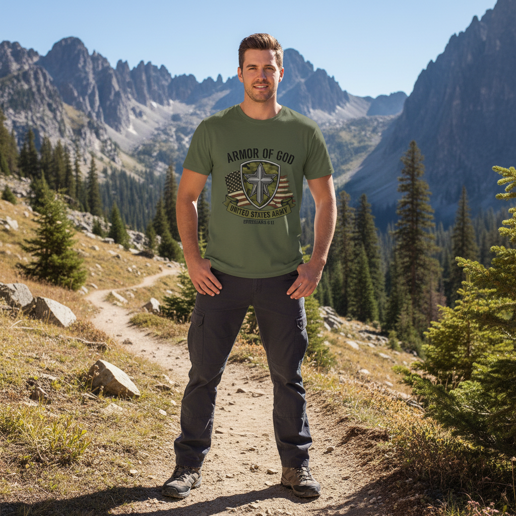 Armor of God United States Army Ephesians 6:11 Faith T-Shirt