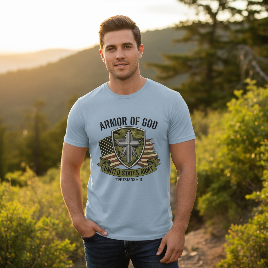 Armor of God United States Army Ephesians 6:11 Faith T-Shirt