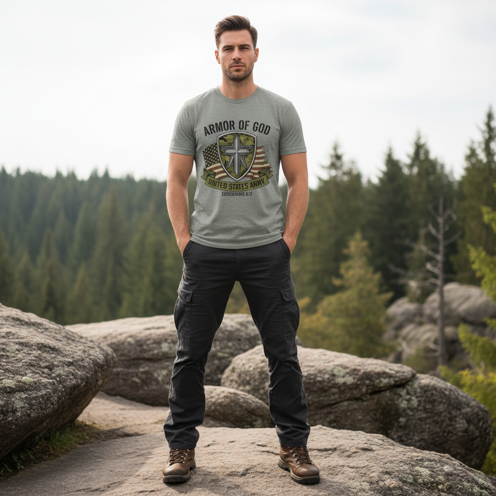 Armor of God United States Army Ephesians 6:11 Faith T-Shirt